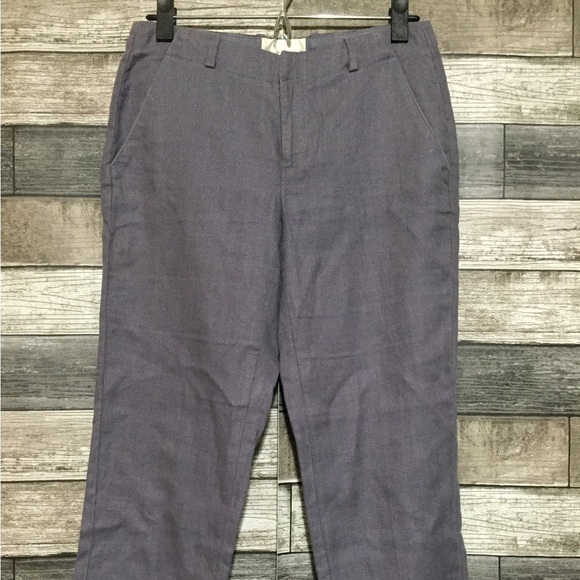 Elevenses Linen Tencel Straight Crop Pants Women’s 2 Gray (Inseam 24.5) - Picture 5 of 9